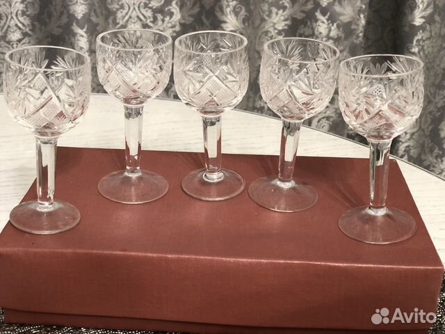 Хрустальные рюмки на ножке СССР