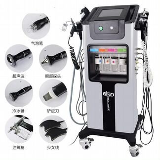 Аппарат 8в1 Гидропилинг+РФ+Фонофорез+Крио+уз