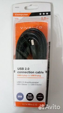 Кабель для подключения USB 2.0 vivanco