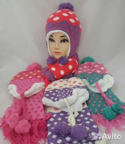 Детски комплект шапка+шарф