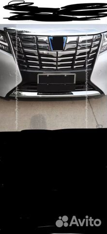 Губа на бампер передний Альфард 30 кузов