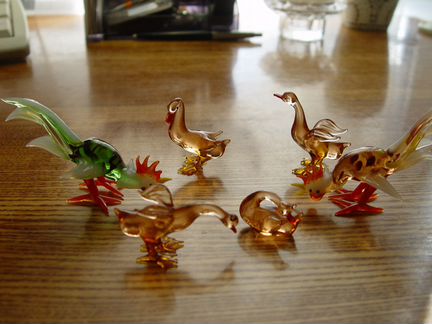 Фигурки стеклянные, Германия, винтаж