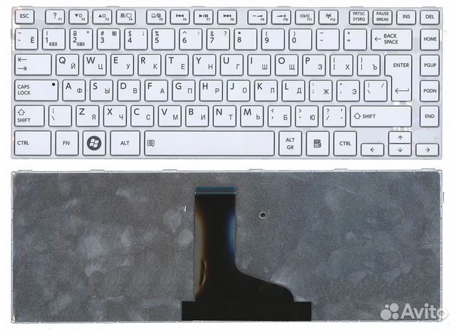 Клавиатура Toshiba Satellite L800 L830 белая
