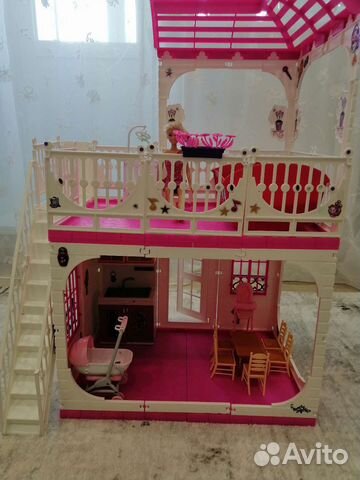 Кукольный домик для барби с мебелью