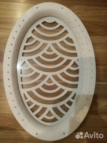 Поднос дерево/стекло