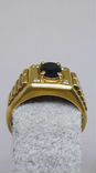 Золотой перстень с бриллиантами и сапфиром (3045)