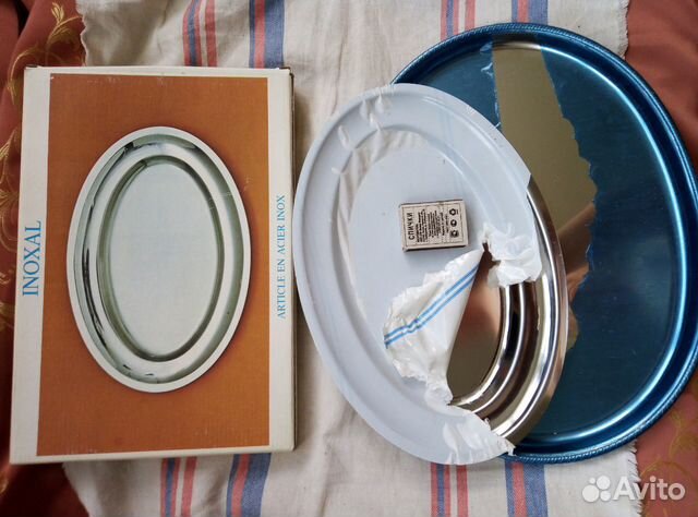 Поднос металлический 2шт. И пластиковый, СССР