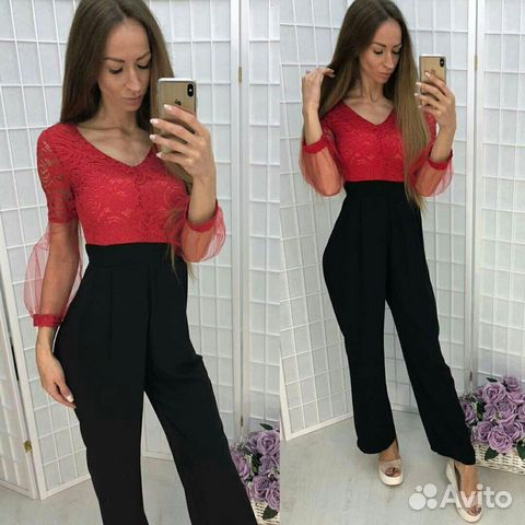 Комбинезон с ажурным верхом