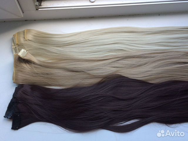 Волосы на заколках искусственные