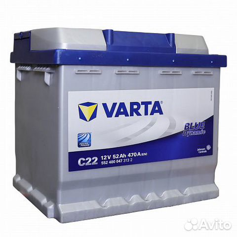 Акб 52Ач Varta Blue Dynamic C22 Обратная полярност