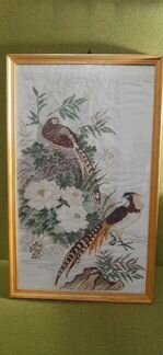 Картина крестиком Павлины