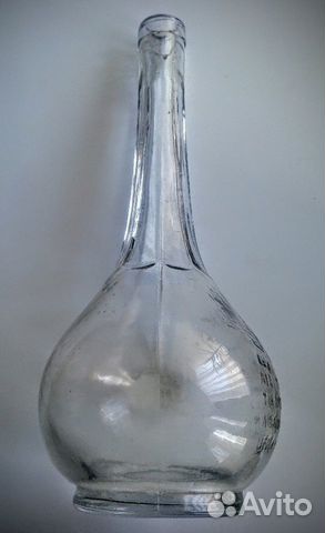 Бутылка ваза 1890г Creme De Menthe с номером антик