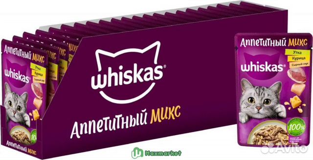 Влажный корм для кошек Whiskas аппетитный микс