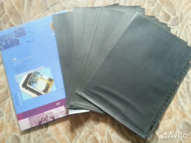 Файлы для фотографий. А4. 21х30 см. 10шт. в упаков