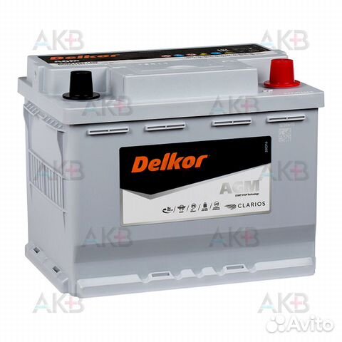 Аккумулятор автомобильный Delkor AGM 60 Ач 680A (2