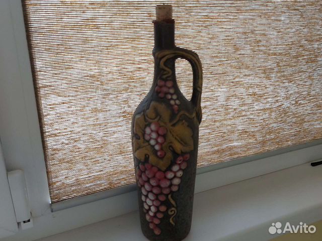 Глиняная бутылка 1л