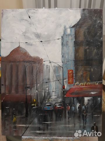 Картина в стиле городской пейзаж