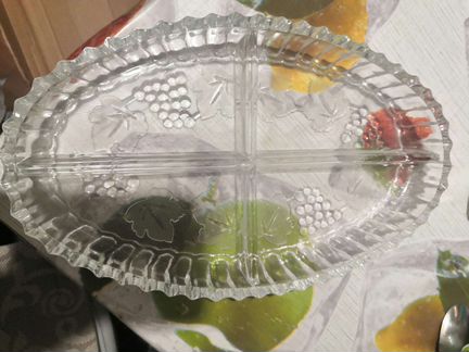 Блюдо хрустальное