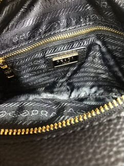 Сумка Prada клатч Прада с двумя молниями черный