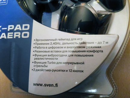 Геймпад беспроводной sven X-Pad Aero, запечатанный