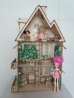 Кукольный домик с мебелью