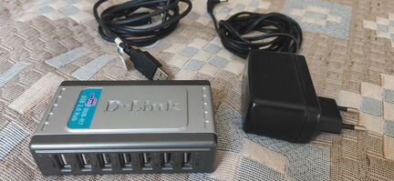 USB хаб D-link на 7 портов с блоком питания