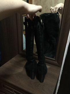 Сапоги зима,37, Makfine,замша натур.мех внутри