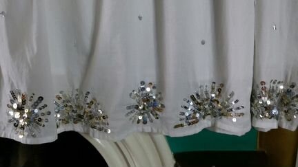 Франция. Пышная юбка в паэтках. Коттон