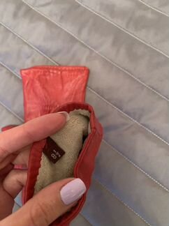 Красные кожаные Перчатки