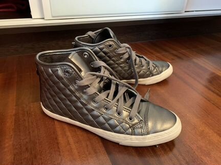 Кеды geox серо-коричневый металлик 37