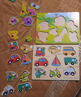 Деревянные развивающие игрушки, пазл