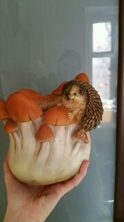 Горшок для растений,садовая фигура ежик еж