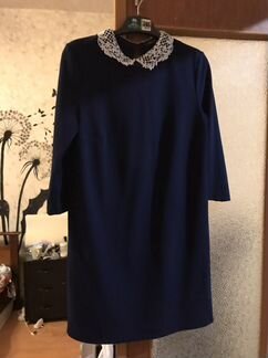 Платье короткое синее