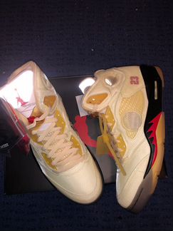 Jordan 5 Retro OFF-white Sail 12 us