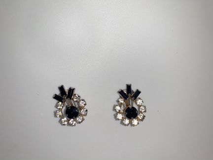 Винтажные клипсы ретро сережки