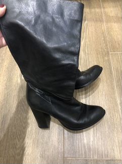 Сапоги женские, кожа, демисезон, 39 размер, Эконик