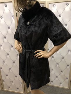 Норковая шуба с поясом (Размер 42-44) #1672