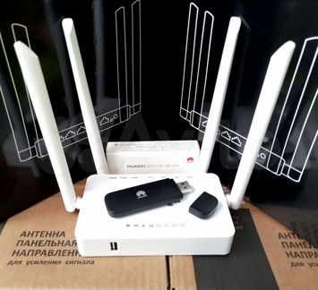 Комплект для 4G интернета новый (роутер+4G модем)