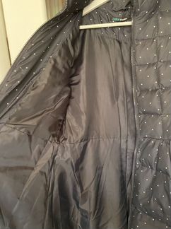 Пуховик в горох темно-синий Befree