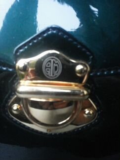 Сумка Manzoni, нат.кожа зеленый лак