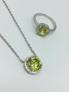 Комплект Кулон Кольцо серебро