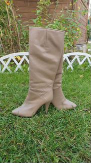 Сапоги бежевые натуральная кожа австрия