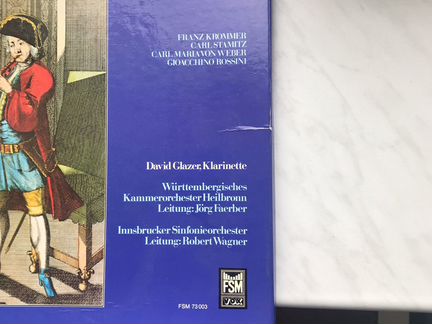 Концерты для Кларнета на Виниле