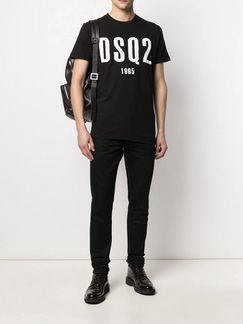 Dsquared2 футболка с принтом DSQ2 1995 чёрный