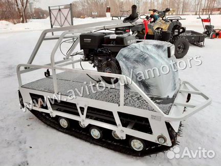Новый мотобуксировщик-мотособака бурлак-M патриот