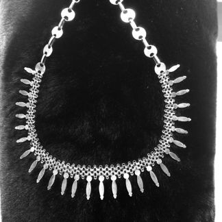 Колье серебр