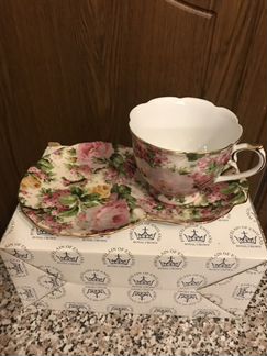 Чайная пара porcelain OF england royal crown