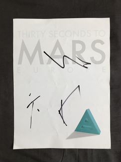 Плакат с автографами Thirty Seconds to Mars Лето