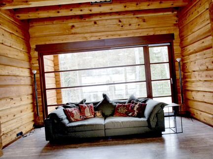 Сруб из лафета