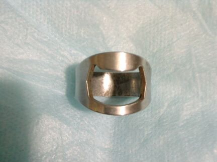 Немецкий стальной перстень гота, скинхэда, байкера